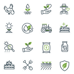 Agriculture and Farming Line Icons Pack
