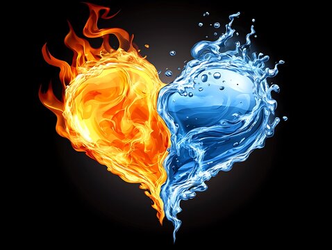 Fiery Heart, Water Heart, Opposites Attract