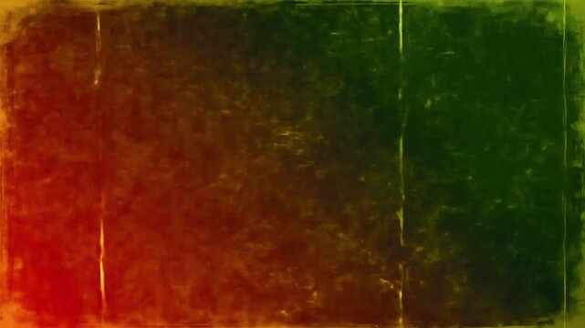 Vibrant grunge overlay background texture with distressed film grain and Rasta color gradient wash