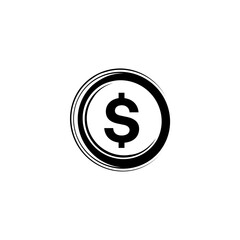 Stylized Dollar Sign Coin Icon