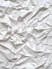 Obraz premium Abstract Crumpled White Paper Texture Background