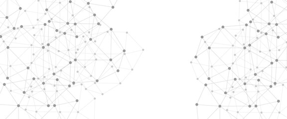 Abstract plexus background with connecting dots and lines. Global network connection, digital technology and communication concept.