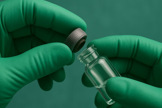 Veterinary Medication Vial Handling and Dispensing Visual Emphasizing Pharmacological Inventory Control and Regulatory Compliance