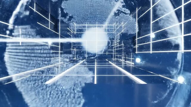 3D rendering background is perfect for any type of news or information presentation. The background features a stylish and clean layout