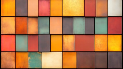 Abstract Colorful Rectangular Grid Pattern Background Texture