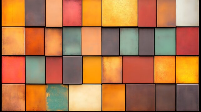 Abstract Colorful Rectangular Grid Pattern Background Texture