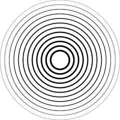Circle with halftone line elements, sound wave