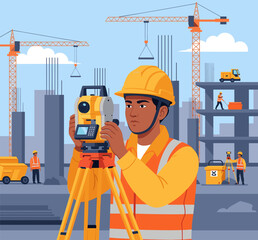Concept Vector Illustration for Construction Work.