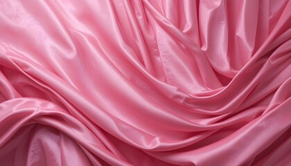 baby pink abstract background. silk satin velvet fabric. Elegant luxury rich. Curtain Curtain Folding Line Wave Flow