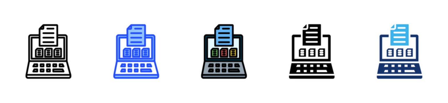 Word Processing Icon Collection With Multiple Styles
