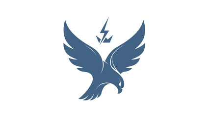 Obraz premium Eagle symbol with lightning bolt and crown