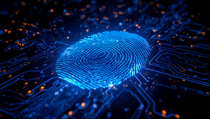 Fingerprint security technology biometric identification digital scan