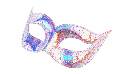Glitter Party Mask Isolated on White Background