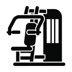 Shoulder press machine for strength and gym training icon