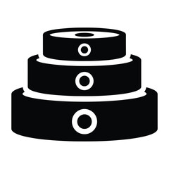 Weight plate stack for weightlifting and bodybuilding silhouette