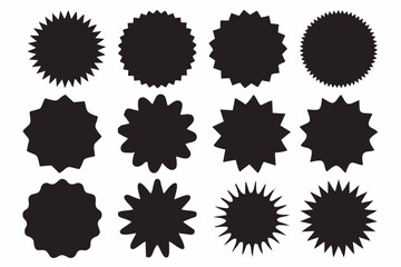 Set of vector starburst, sunb...