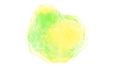 Abstract watercolor splash with vibrant green and yellow hues