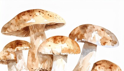 キノコの水彩画