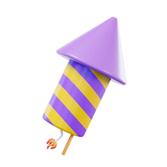 3D render of firework rocket for New Year eve celebration © Pixel Dreamscape