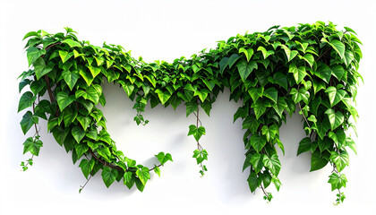 Green ivy leaves on a transparent background
9