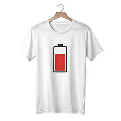 Red cotton tee shirt template fashion design for men's casual clothing