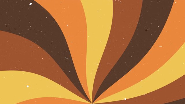 Retro vintage 70s abstract wavy sunburst background