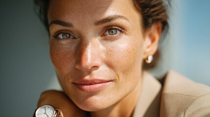 Woman posing for portrait.