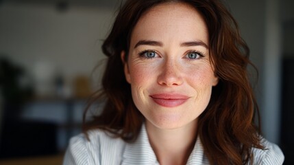 Woman in front of mirror