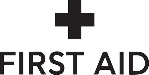 Obraz premium First aid symbol and text emphasizing the importance of medical assistance and care