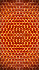 Honeycomb seamless pattern with beeswax hexagon texture in yellow and gold tones