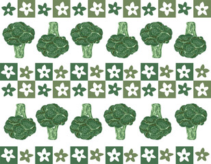 Trendy hand drawn vegetables sketch. Vintage seamless pattern vector with fresh pick vegetables from farm