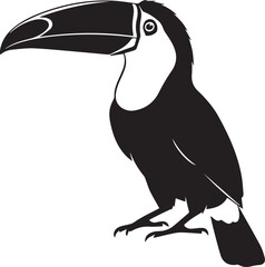 Fototapeta premium toucan silhouette vector flat illustration design