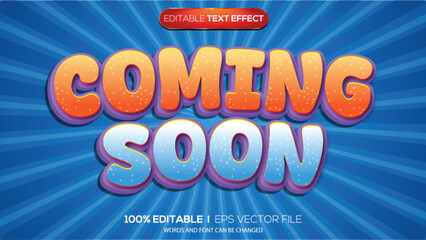 3D text effect coming soon theme