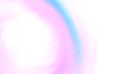 Soft pastel rainbow arc on a white background