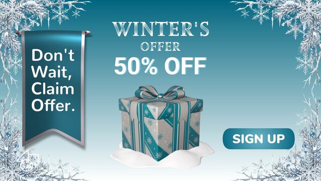 Elegant Winter Holiday Sale Promo