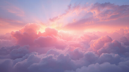 sun rays and clouds. Generative AI