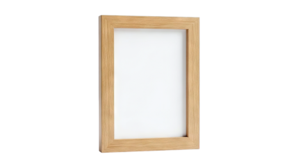 Wooden Picture Frame Isolated on White Background