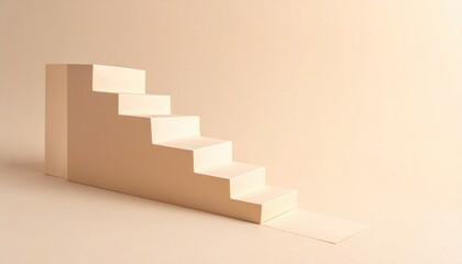 Cream steps abstract architectural