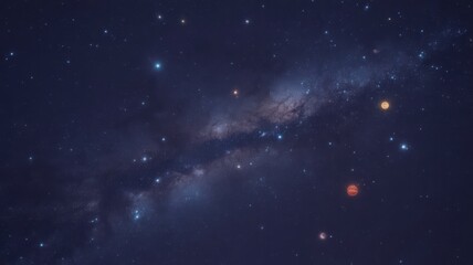 Realistic Starry Night Sky