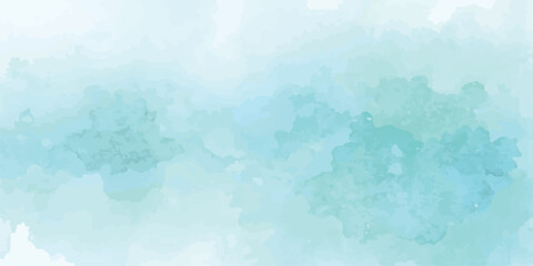 Soft watercolor blue sky background with white cloud texture. Light and airy abstract style, fresh and simple.summer blue sky banner light cloudy texture, Clouds white patterns on bright blue.
