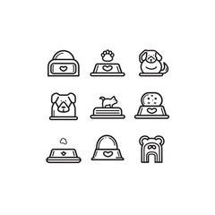 Feeding Pet line art joyful moments with your animal companion