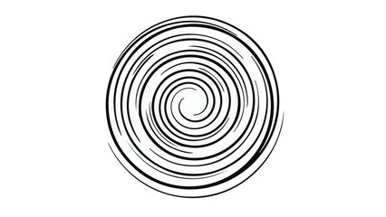 Fototapeta premium Hypnotic black and white swirl pattern creating a sense of motion and depth.