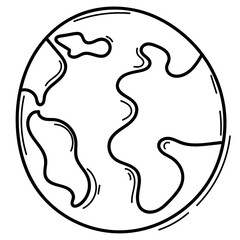 planet earth, delivery, courier, parcels, work, worldwide, website, service, store, order, black and white vector isolated element hand-drawn vector isolated element hand-drawn