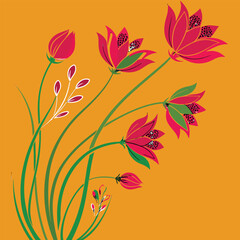 Naklejka premium abstract floral background
