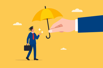 education insurance with Successful students receive educational degrees from the hands of insurance businessmen who support them, guarantee for reduced education costs in the future