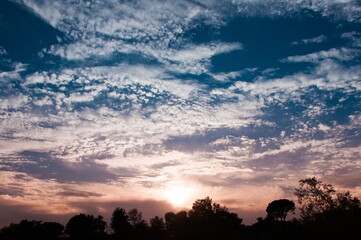 Obraz premium Sky Blue Clouds Horizon Nature Scenic Atmosphere Background