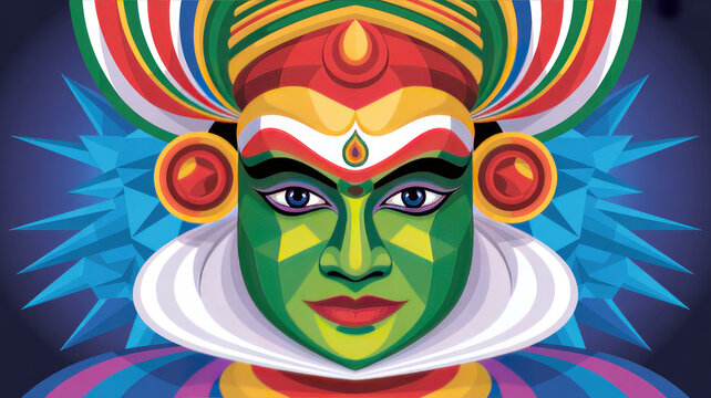 Kathakali abstract art