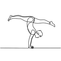 line art of a person doing yoga