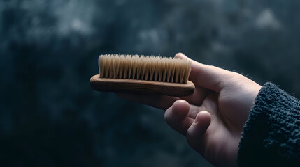 Naklejka premium hand with a brush