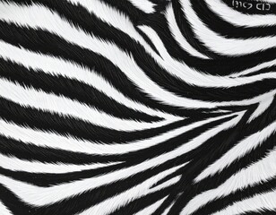 Zebra pattern of alternating black and white curves